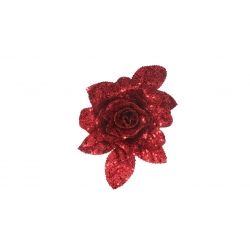 Rose scintillante rouge sur...