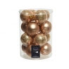 16 Boules de Noël caramel 8cm