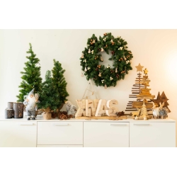 Sapin en bois avec étoile 60cm