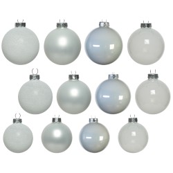 42 Boules de Noël classiques blanches