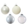 42 Boules de Noël classiques blanches