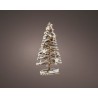 Arbre de Noël enneigé lumineux en rotin 50cm