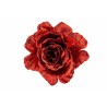 Rose rouge sur clip 10cm