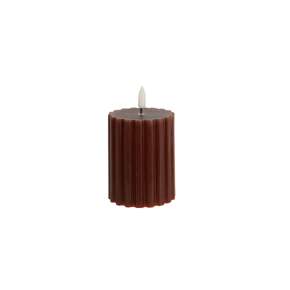 3 bougies LED brune - 9cm