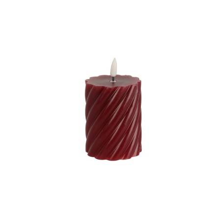 3 bougies LED rouge - 9cm