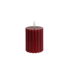 3 bougies LED rouge - 9cm