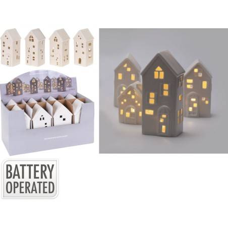 Assortiment de maisons scandinave avec led